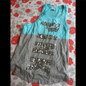 Pink Sequence tank top